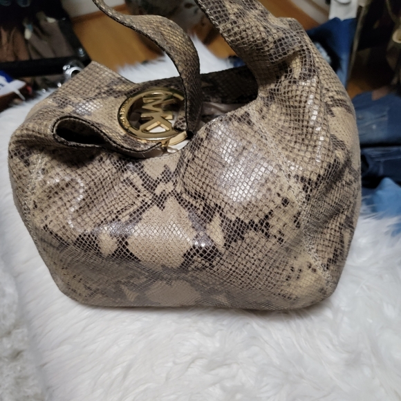 Michael Kors Fulton Python Women's Shoulder Bag - Picture 2 of 10
